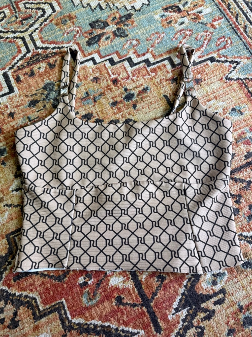 River Island Geometric Pattern Cropped Top